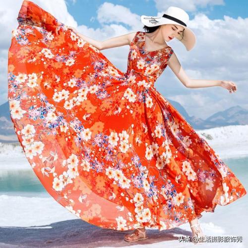 爱在茶卡盐湖：适合旅行摄影的连衣裙，修身显瘦、飘逸浪漫